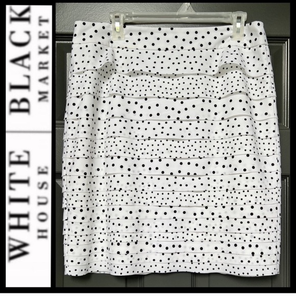 WHBM Soft Dot Tiered Pencil Skirt - Picture 3 of 6